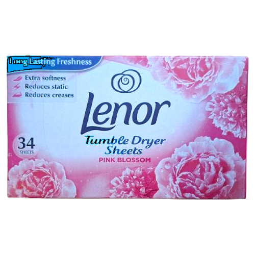 lenor-pink-blossom-serveteles-dziovyklei-34vnt.jpg Lenor Pink Blossom 34 vnt kvapnios ir antistatines serveteles bugninei drabuziu dziovyklei